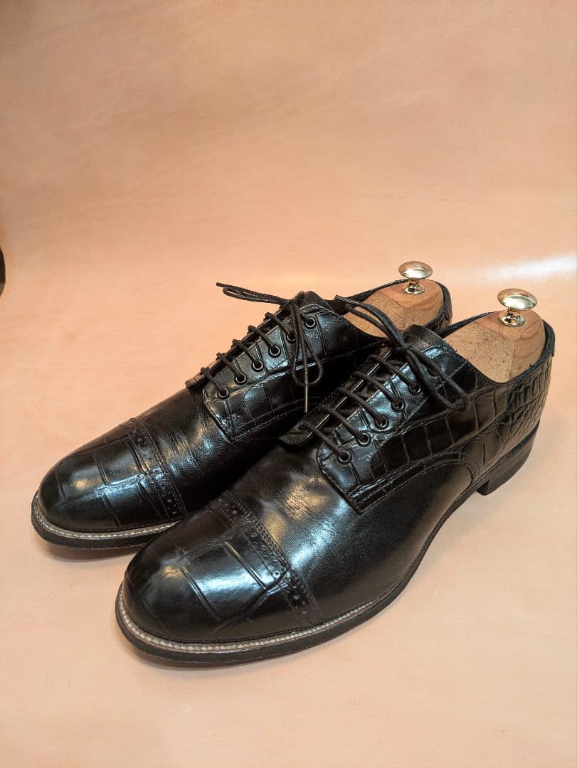 STACY ADAMS キャップトゥ クロコダイル US9.5D