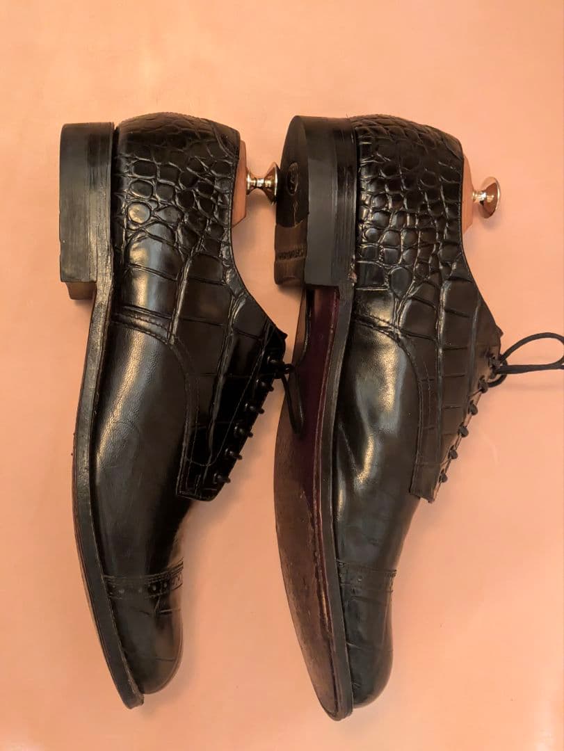 STACY ADAMS キャップトゥ クロコダイル US9.5D