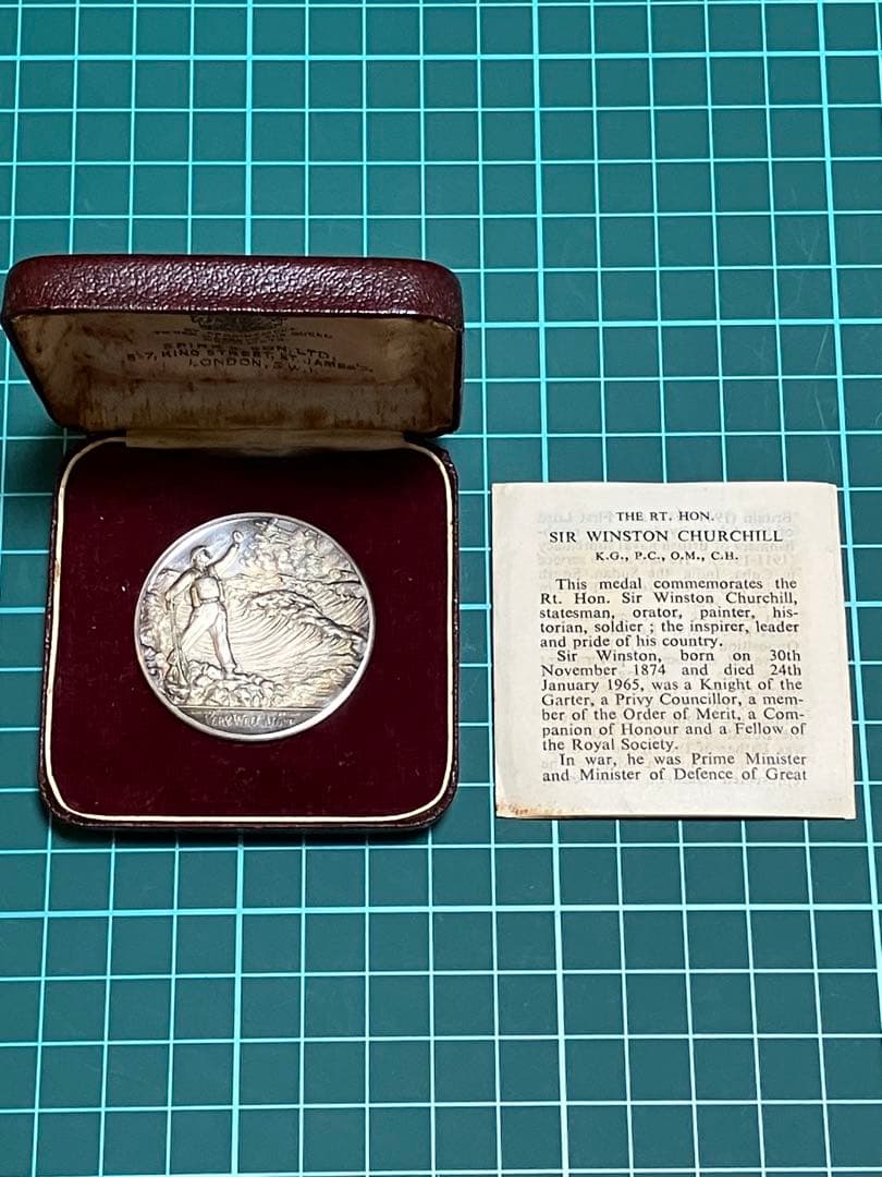 へ*ま様 チャーチル 純銀メダル SV925 28.5g 英国 Spink