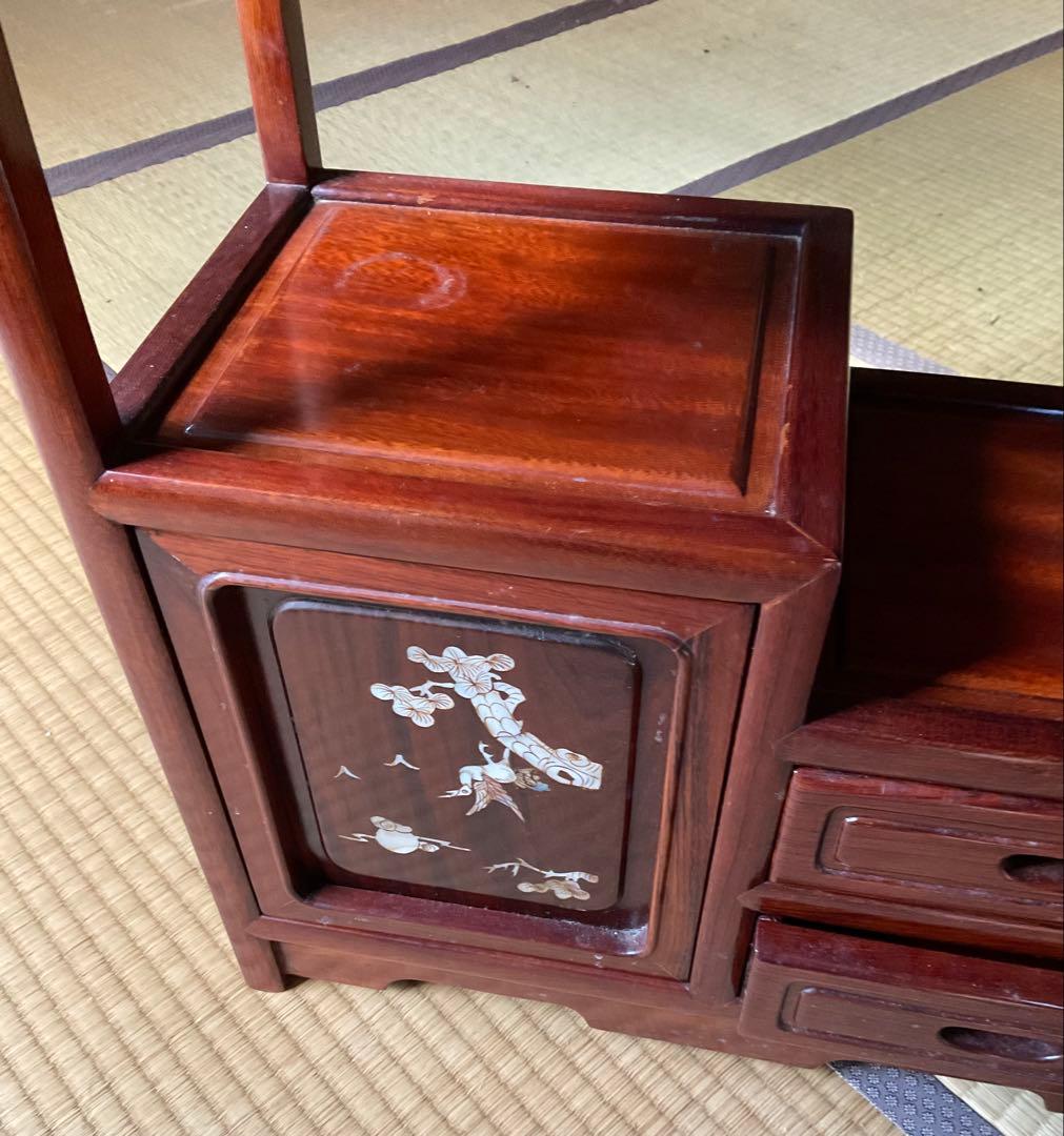 飾り棚 茶棚 茶箪笥 飾棚 茶道具 螺鈿細工 中国 家具 レトロ アンティーク