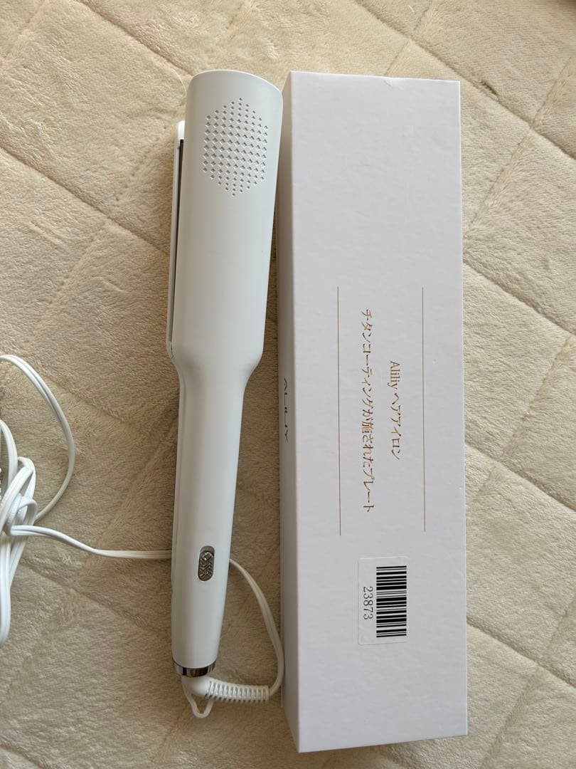 ALLILY ストレートヘアアイロン ホワイト　40ミリ