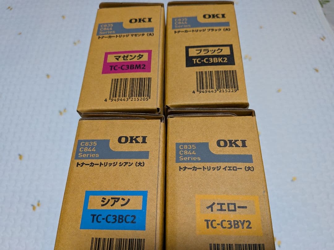【純正】OKI トナーカートリッジ ４本