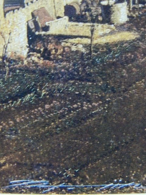 藤田西洋、【ガリシア・農夫の家】、希少な額装用画集より