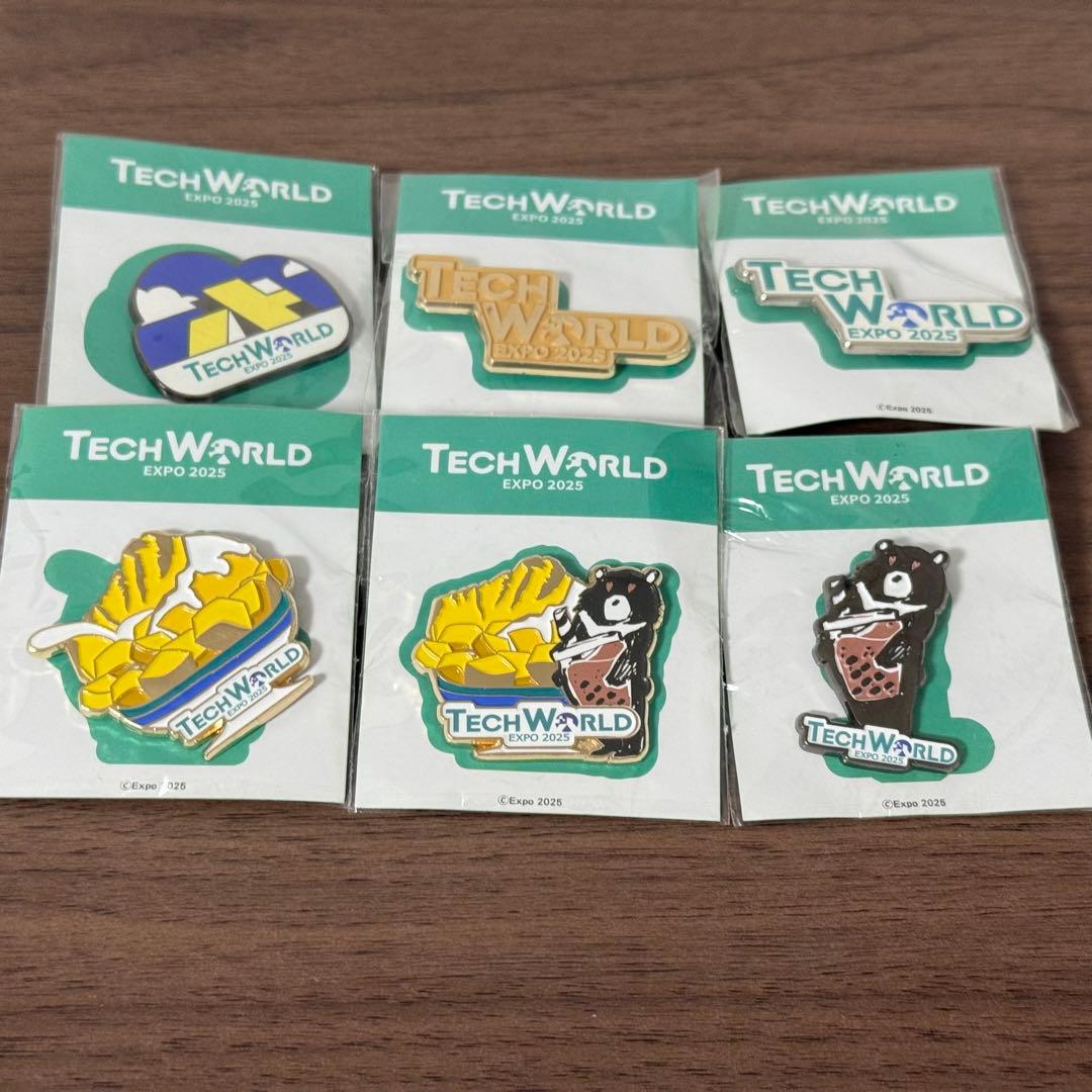 大阪関西万博　テックワールド(台湾) ピンバッジ 6個セット