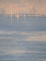 【真作】版画　アンリエット・ラモン　リトグラフ　エメラルドハーバー　X99