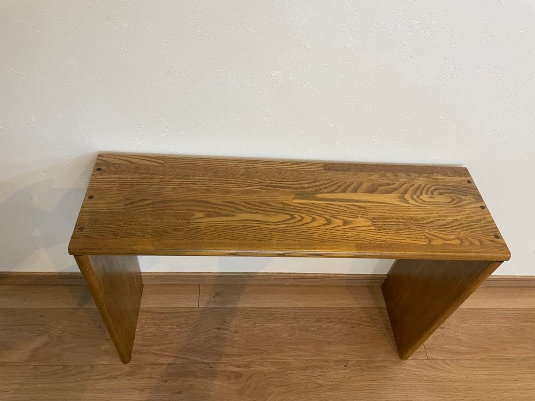 オープンシェルフ　オーク　無垢材　ダークウォールナット