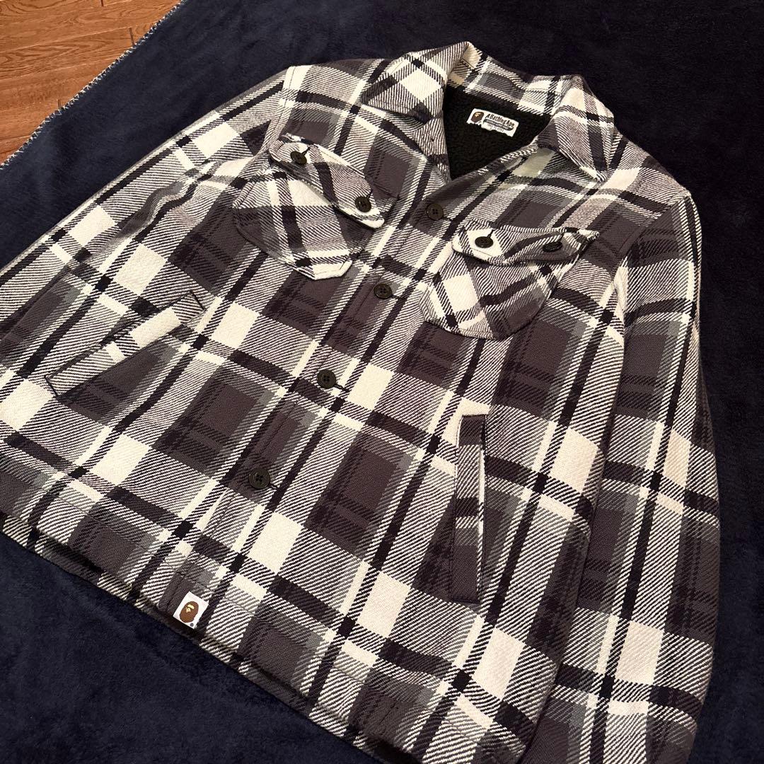 A BATHING APE CPOジャケットエイプ チェック　キムタク