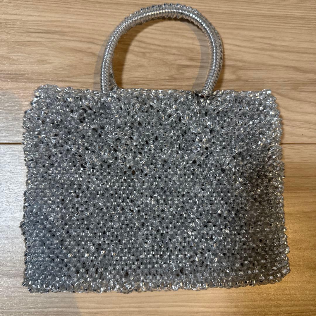 ANTEPRIMA シルバー ビーズショルダーバッグ