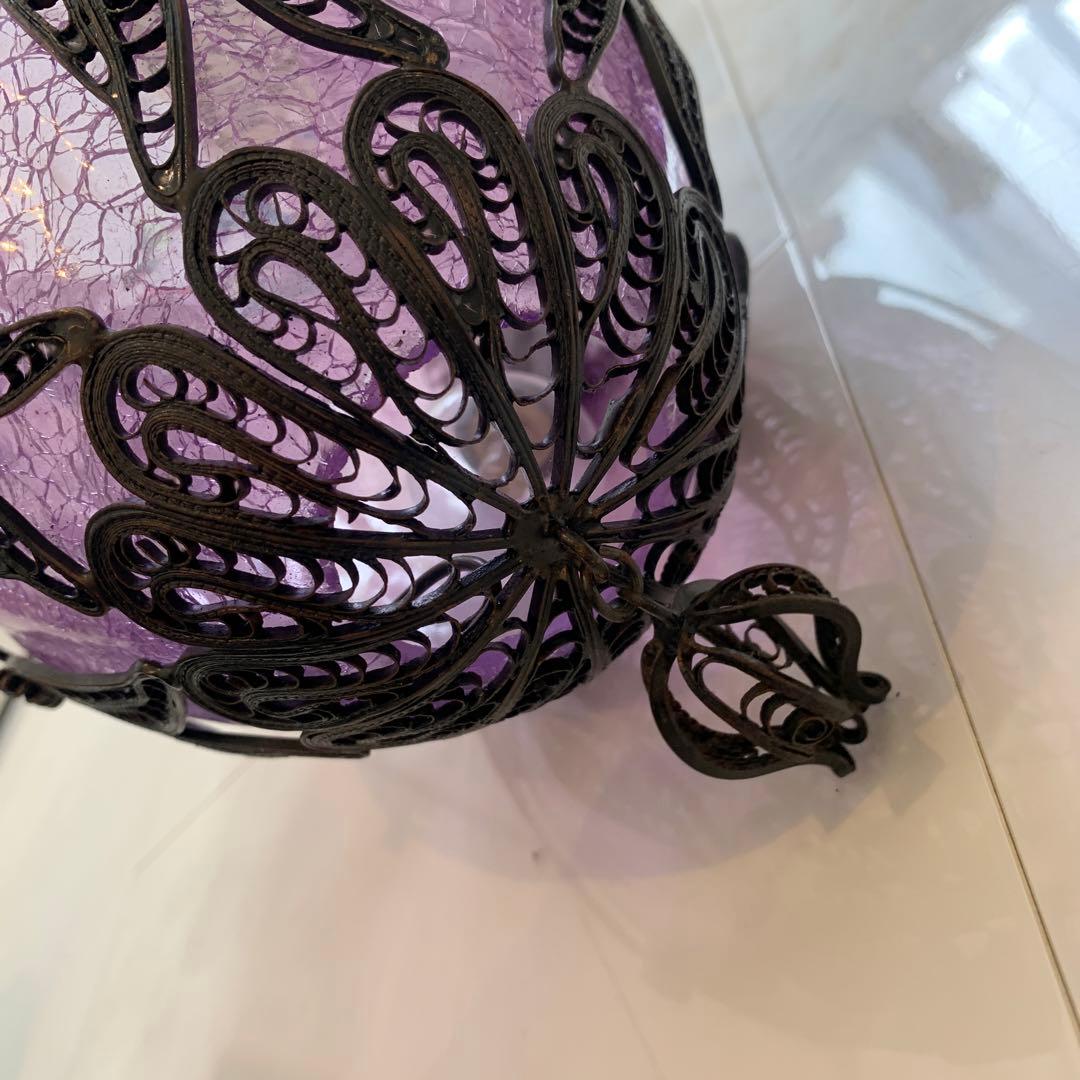 トルコランプ　クラックガラス　吊り下げ　シーリング