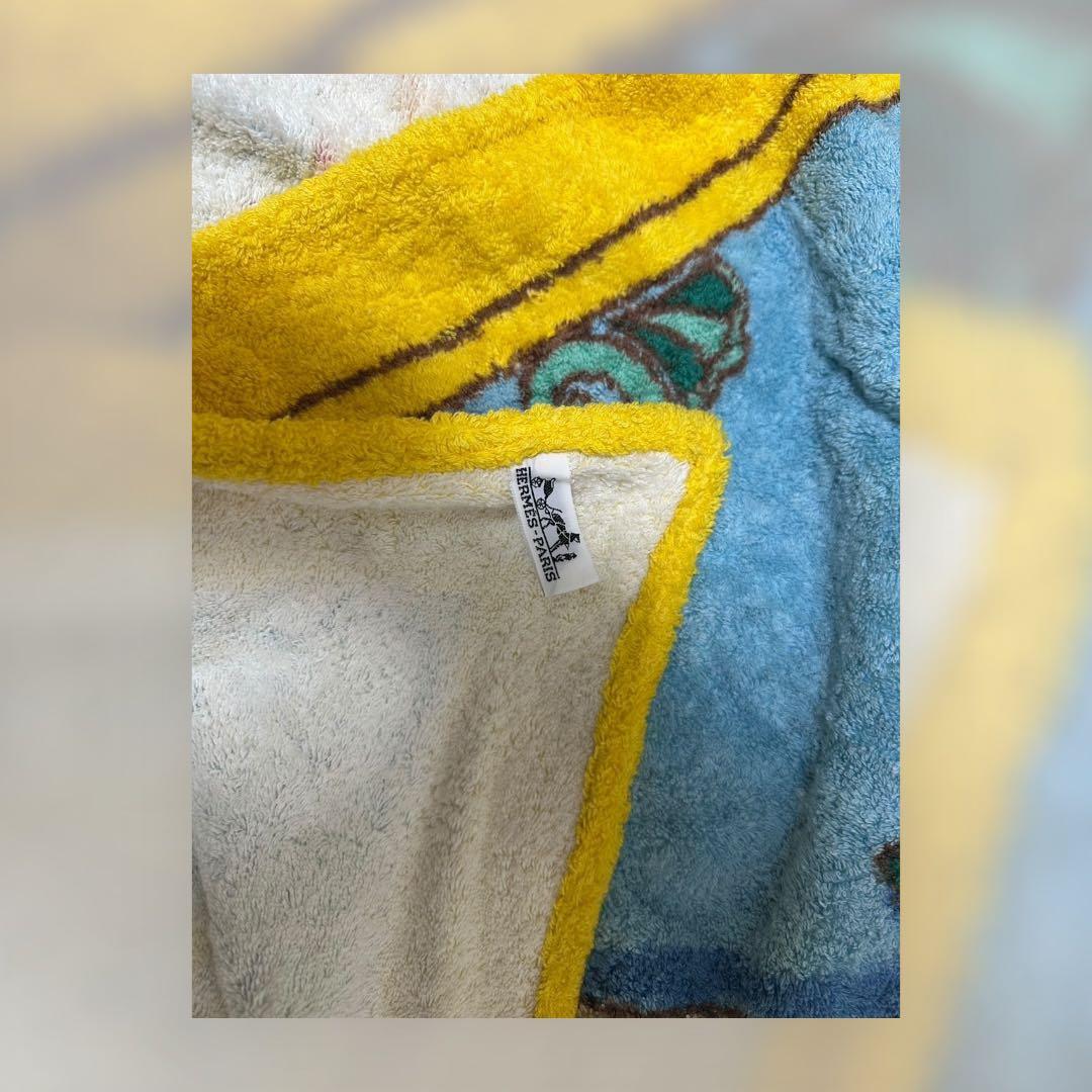 8614.希少 レア柄 エルメス ビーチタオル ホース柄