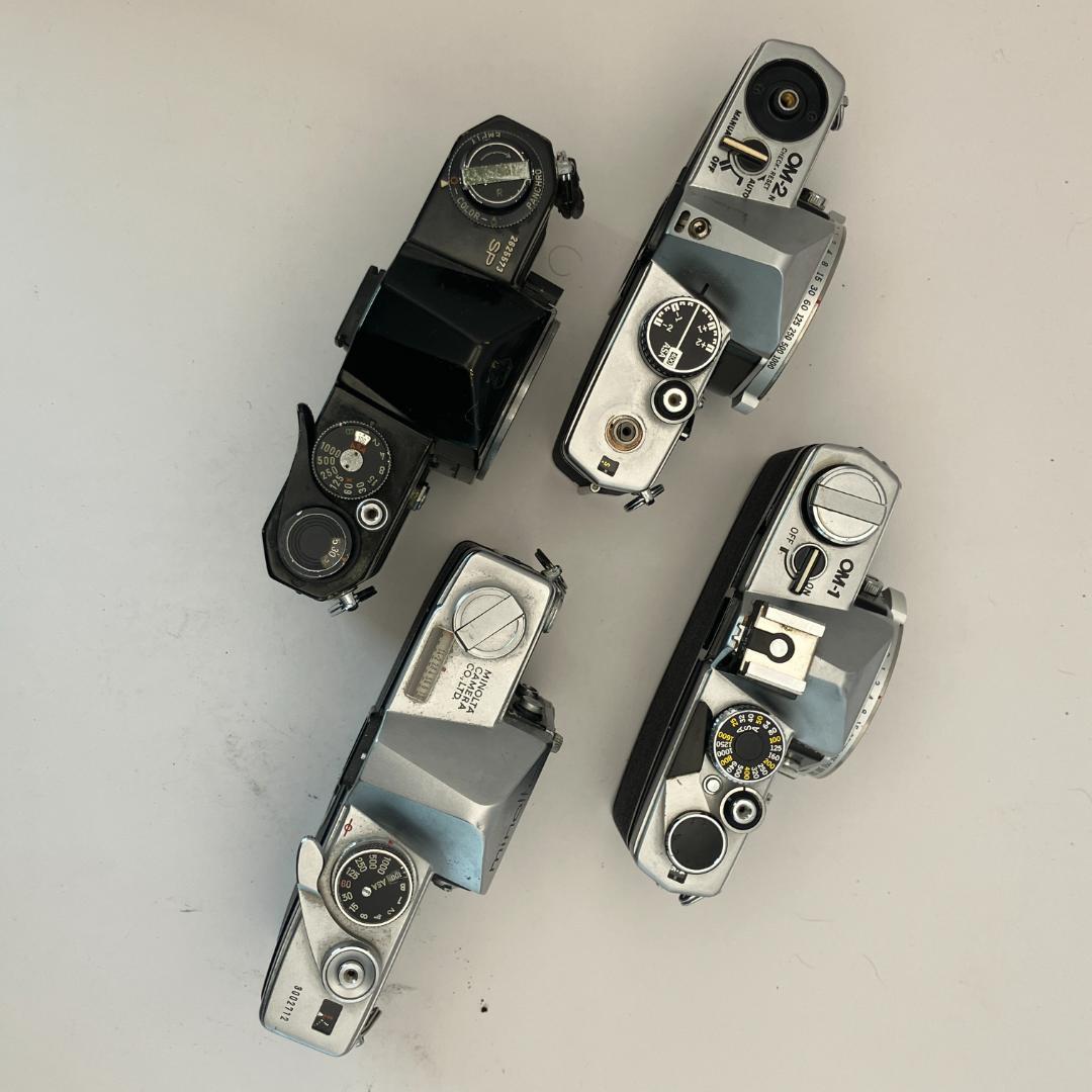 動作未確認・ジャンク、フィルムカメラ、レンズ、フードなど