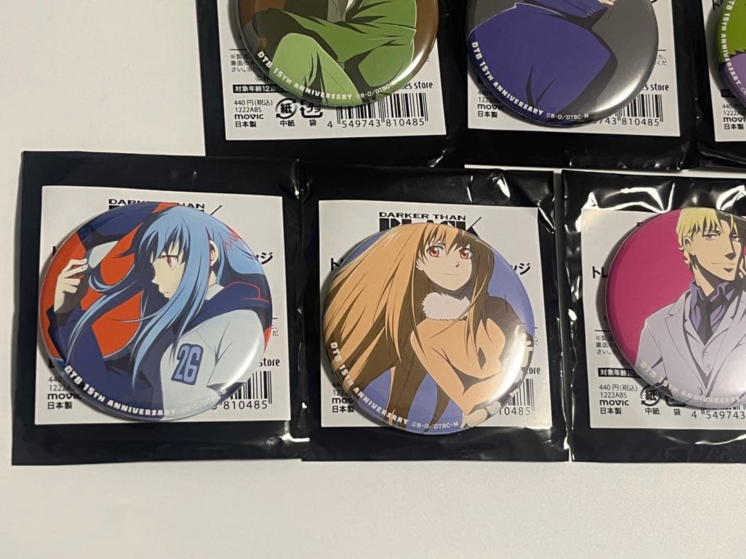 DARKER THAN BLACK 缶バッジ 8種まとめ売り