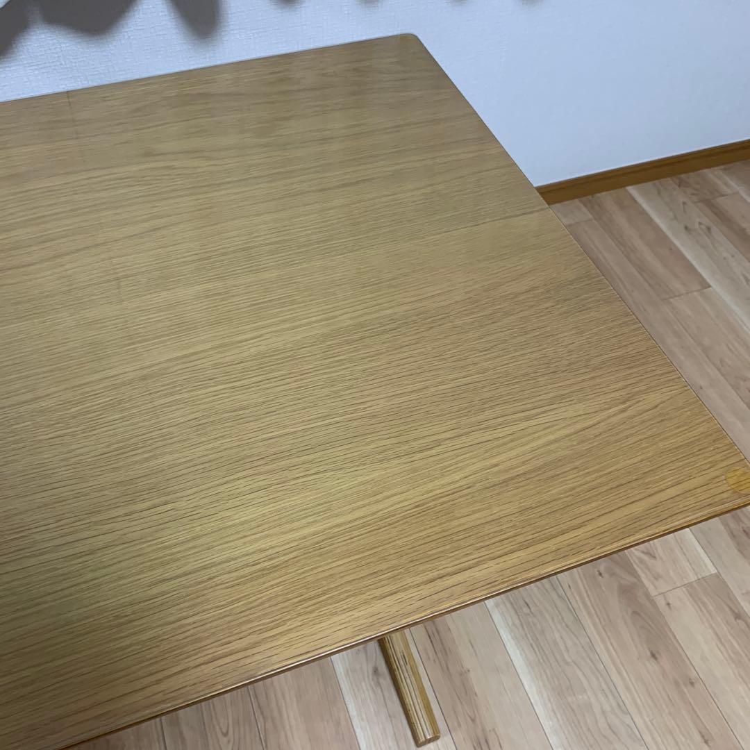 無印良品 リビングでもダイニングでもつかえるテーブル・２・オーク材 マット付き