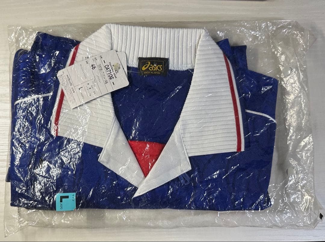 未使用美品サッカー日本代表ユニフォーム　フランスワールドカップ炎モデル