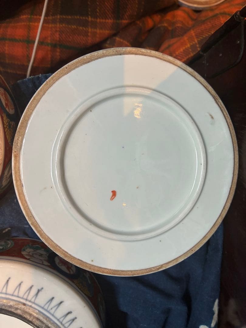 古伊万里　色絵　陶重　重箱　お節料理　江戸時代　傷直しあり　欠け無し