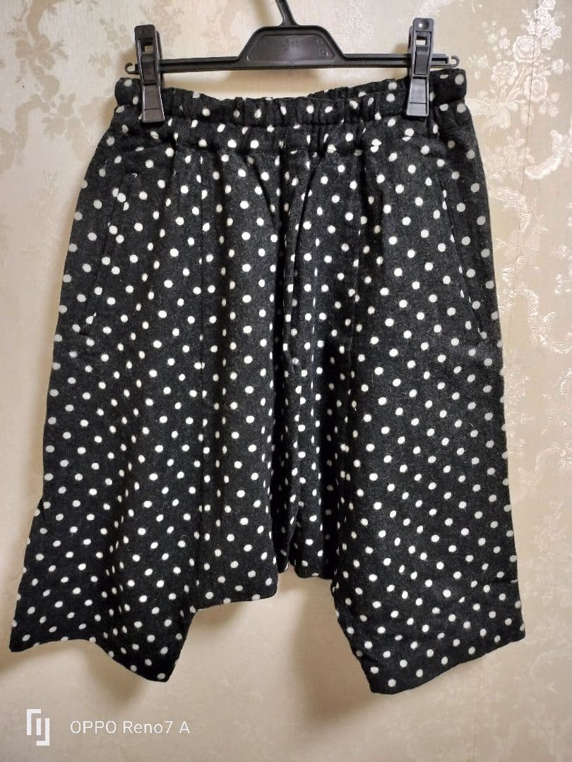 BLACK COMMEdesGARCONS 起毛ドットサルエルパンツ