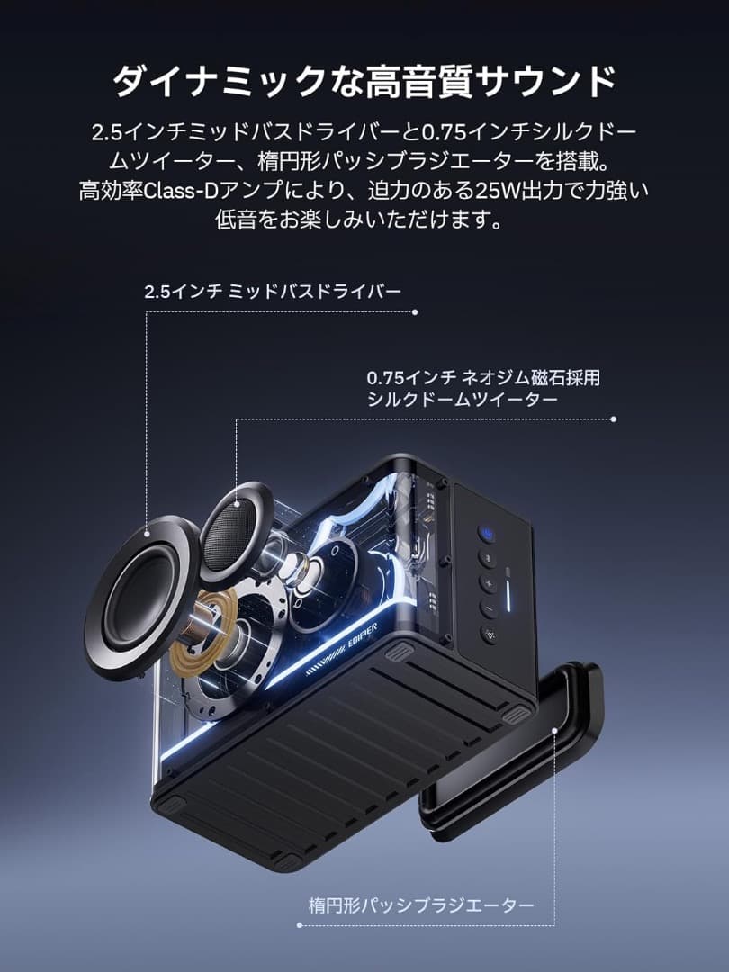 Edifier QD25 ワイヤレス スピーカー （ホワイト）【新品】