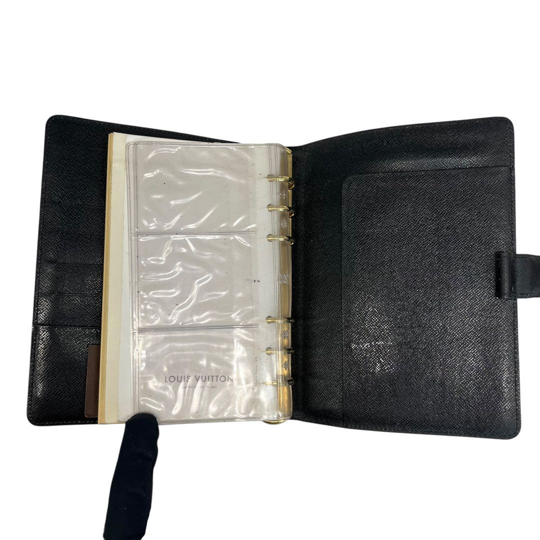 外観美品 ルイヴィトン エピ レザーリング式ファイル 黒 手帳 鑑定済 13