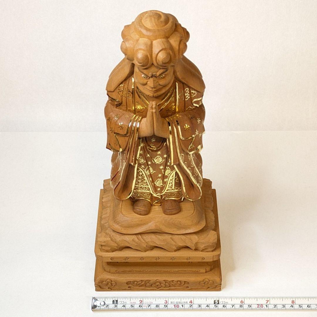 【セール・新品】 中山鬼子母神　金泥　紅檀　総高さ約32.5㎝　鬼子母神