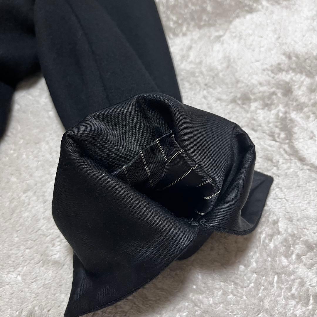 Leo　　　ウール　ダブル　チェスターコート　黒