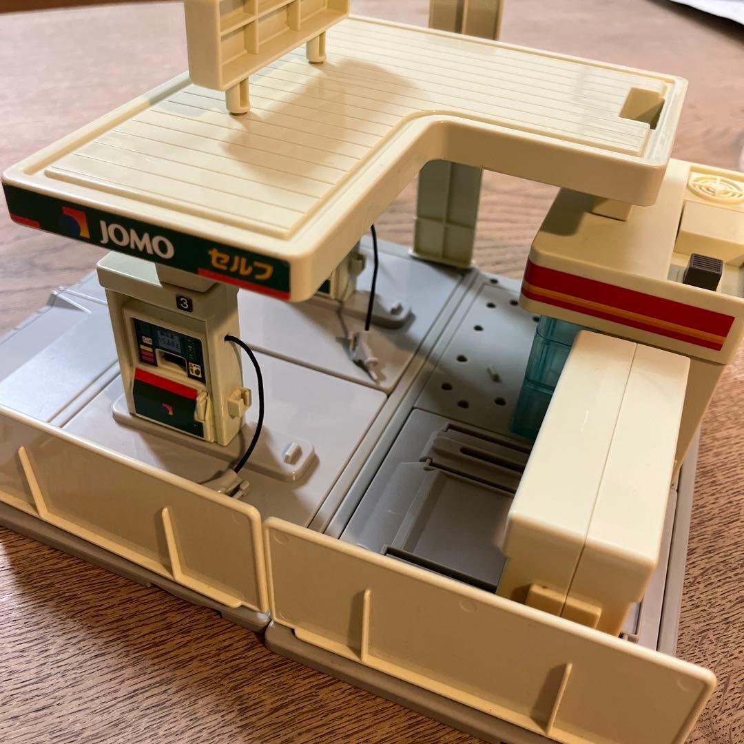 トミカタウン　ガソリンスタンドJOMO トミカ建設カーサービス駐車場　レア絶版