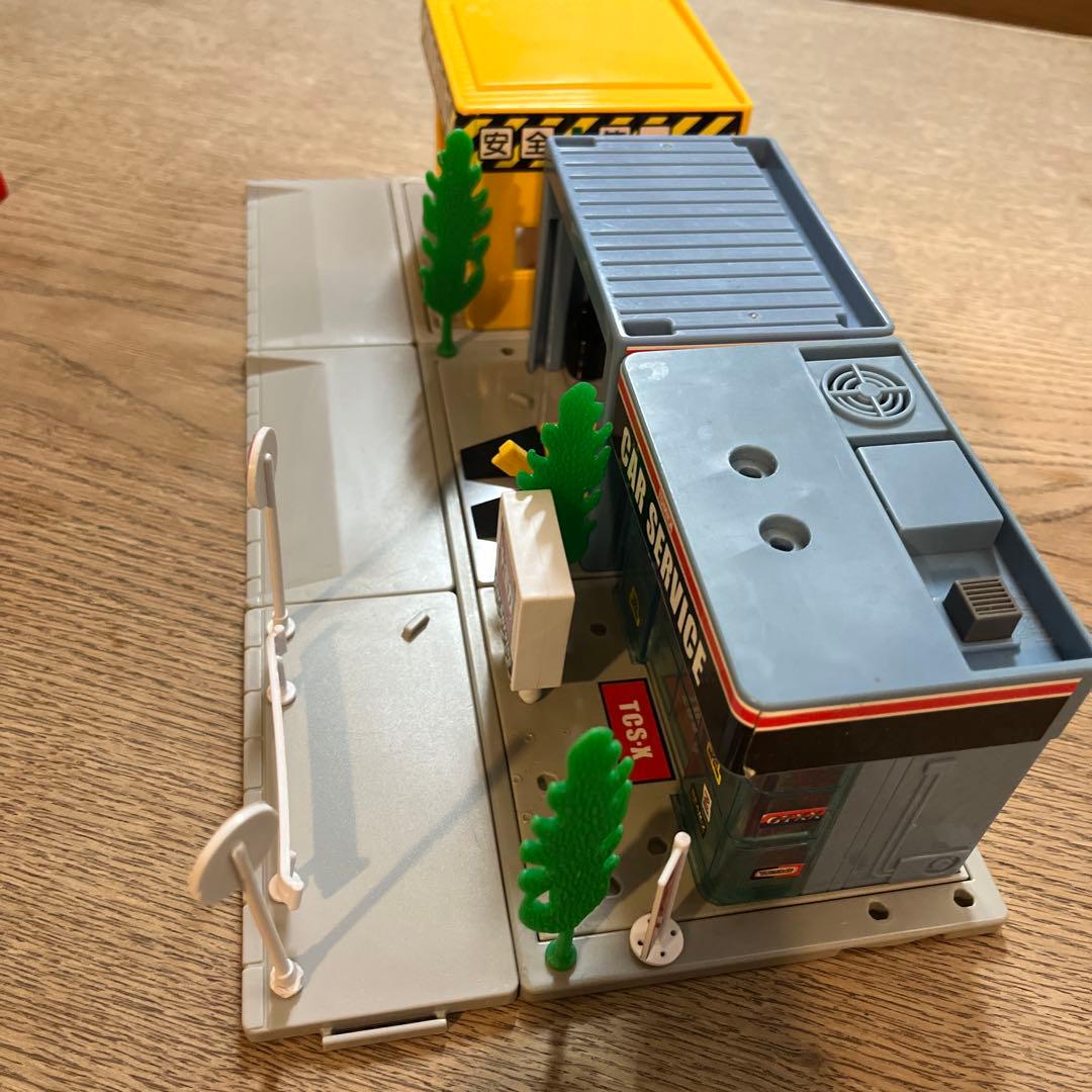 トミカタウン　ガソリンスタンドJOMO トミカ建設カーサービス駐車場　レア絶版