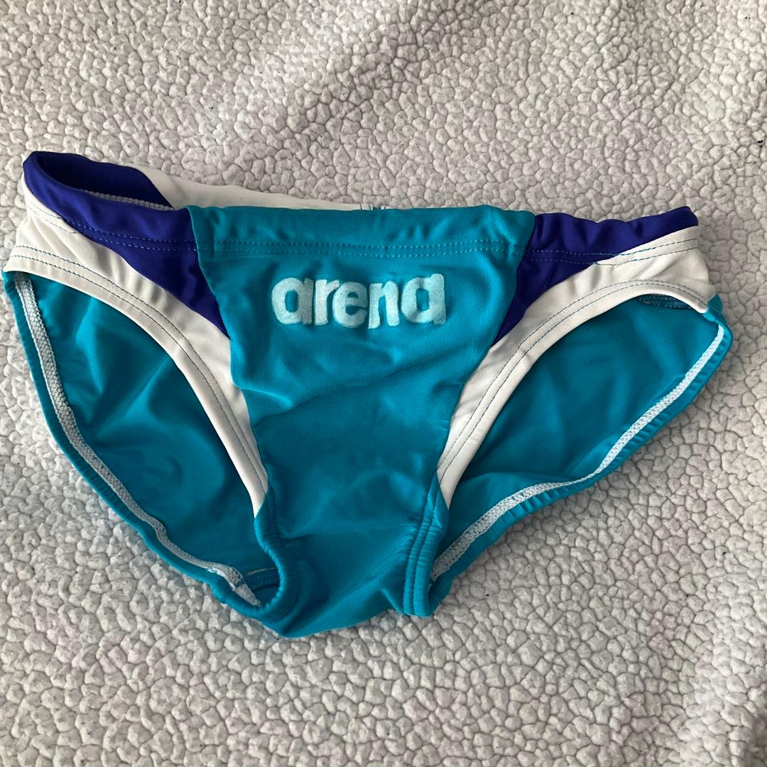 あろうさま専用　arena 競泳水着 青/白　ロゴ剥がれ　裏地なし