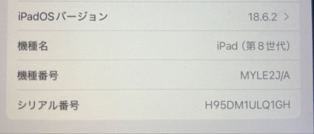 Apple iPad (第8世代) シルバー 本体