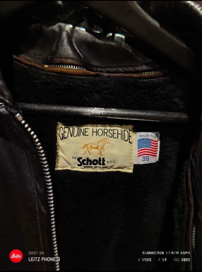 【Schott】ショット ライダース Horse hide