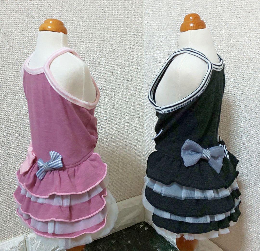 THEfancys テラヘルツ2wayフリフリワンピ ブラック＋ピンク