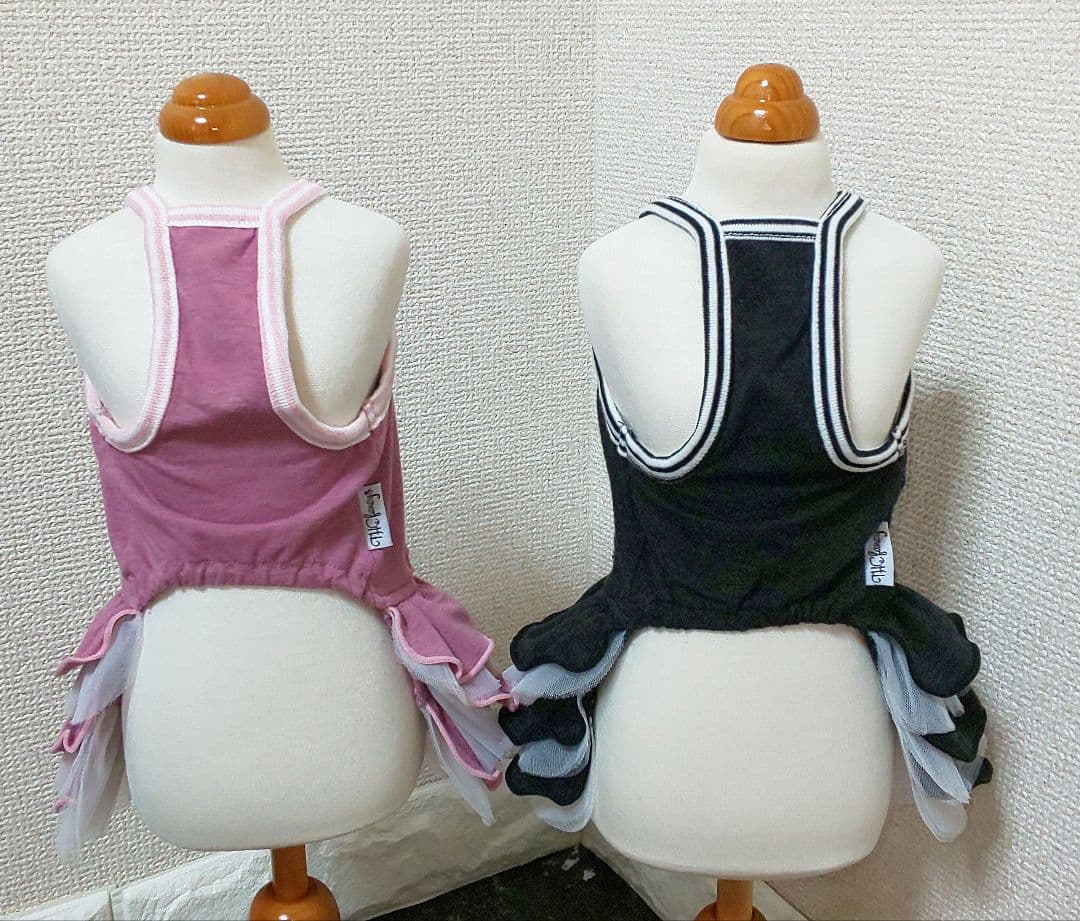 THEfancys テラヘルツ2wayフリフリワンピ ブラック＋ピンク