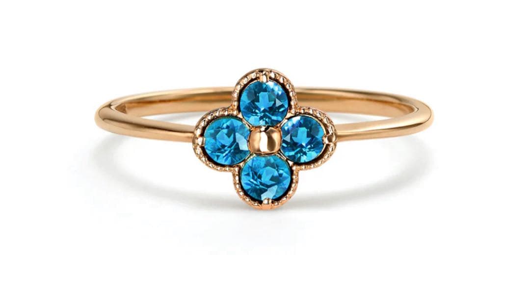 ビズー　アナイス　アパタイト　K18 イエローゴールド　9号