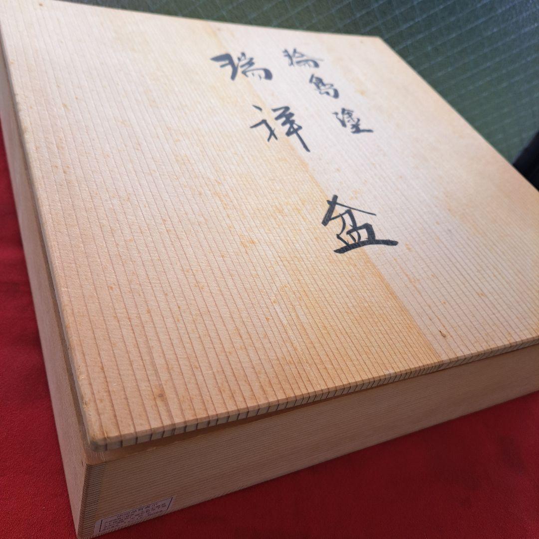 【輪島塗　尺サイズ　瑞祥盆×5客　童唄蒔絵】布着本堅地　作家物　未使用/長期保管