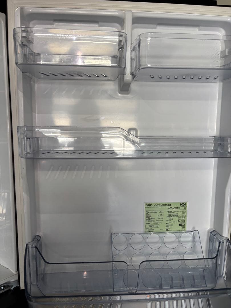 女性オーナーAQUA 冷蔵庫 大型 AQR-V37M 368L 右開き 2021