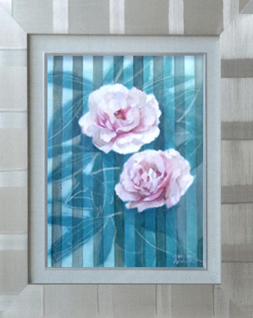 油絵 菅家令子 絵 絵画 インテリア F4-222023 花 ぼたん