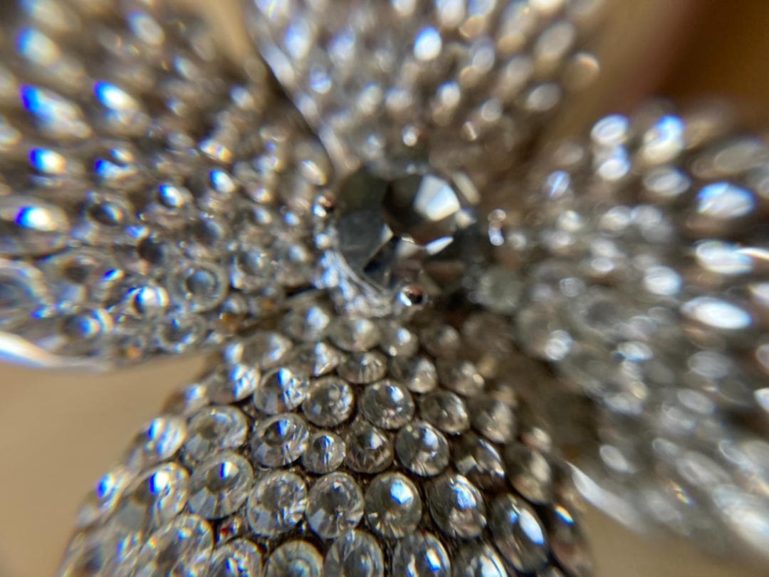 【美品】FOXEY フォクシー ブローチ コサージュ 花 ラインストーン 希少