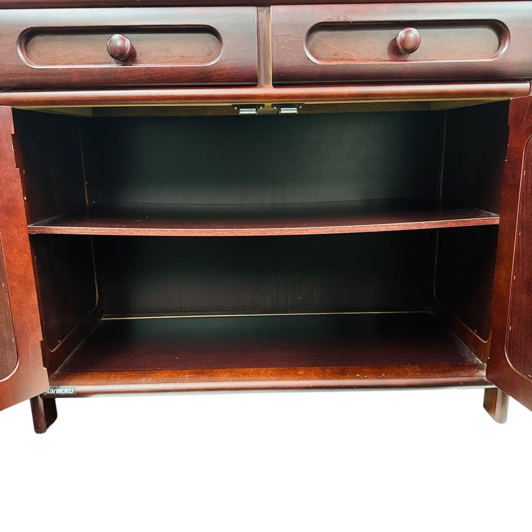 Karimoku カリモク 電話台 FAX台 オールドカリモク 昭和レトロ