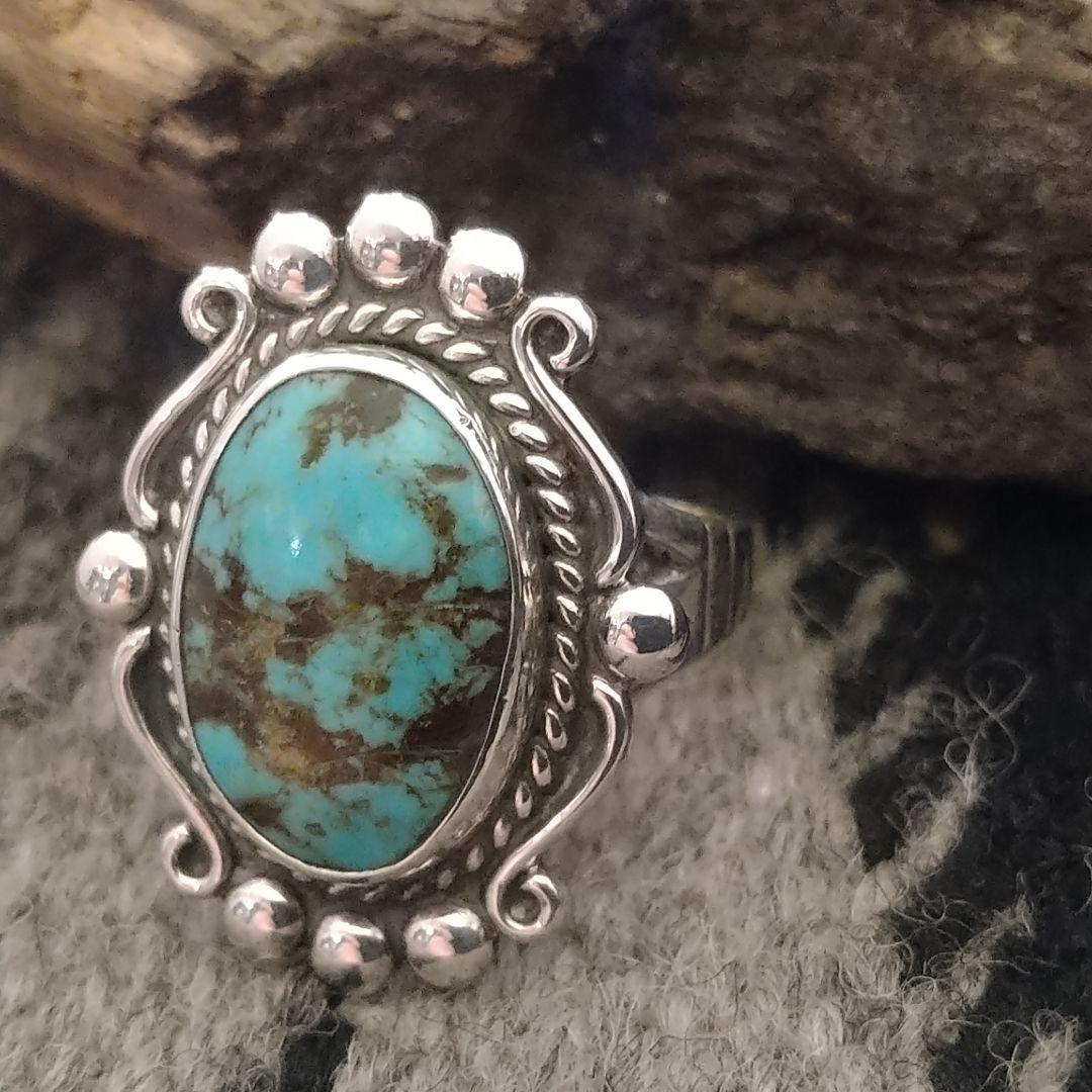 アクセサリー Navajo Vtg Fred Harvey Turquoise Ring