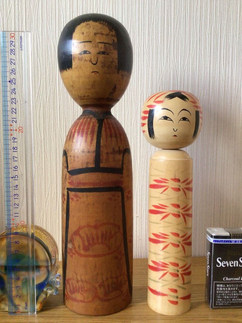 戦前作品 伝統こけし 工人＞秋田県 木地山系＞小椋久太郎 32.5cm 高橋金三