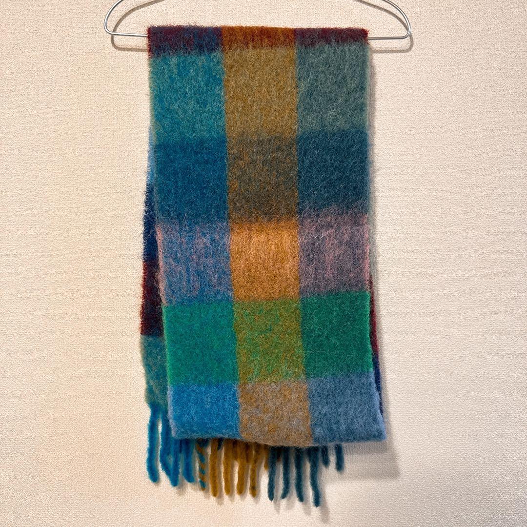 【美品】Acne Studios マフラー モヘアチェックスカーフ
