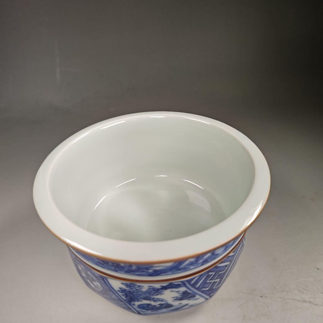 イ364 皆具『平安昭阿弥造』『祥瑞切り立腰捻　台子皆具　共箱』茶道具　染付