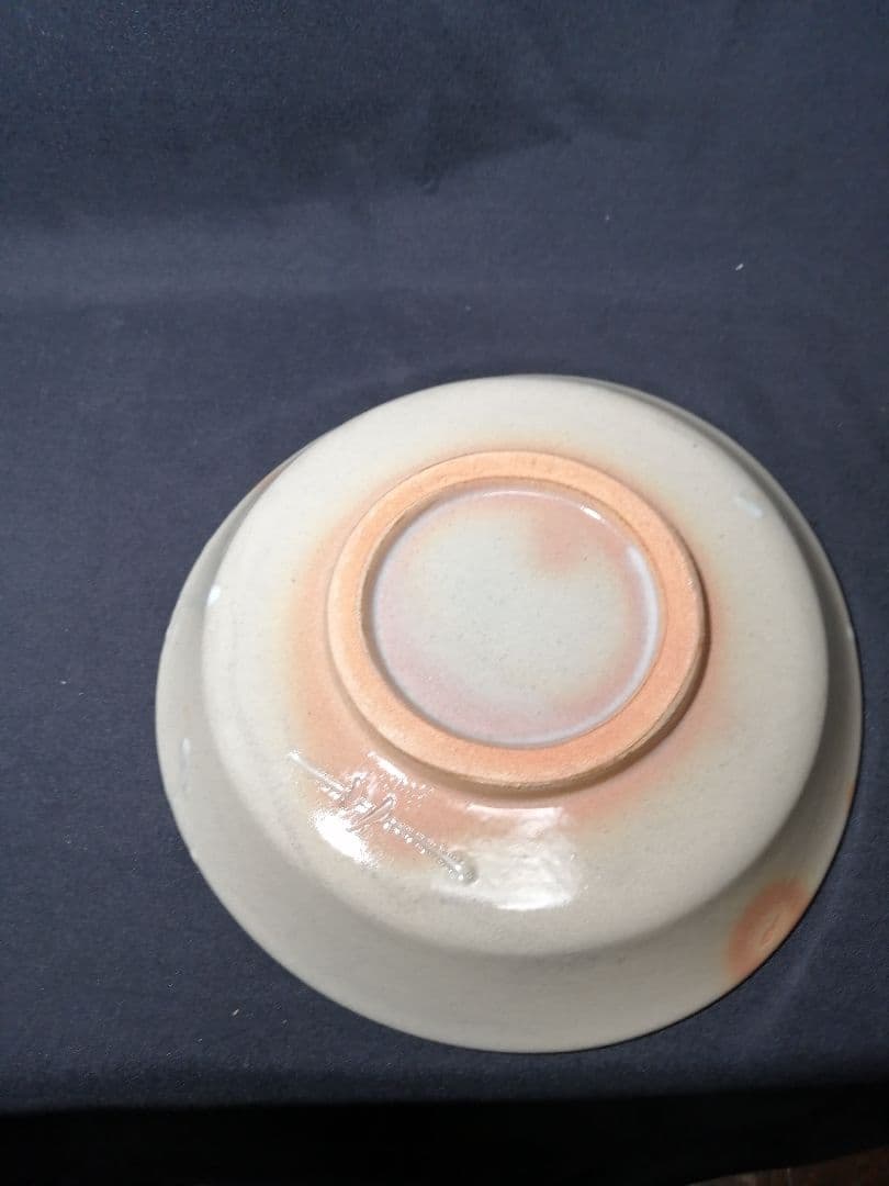 【茶道具】信楽焼 寺垣外窯 杉本貞光造 御本寿文字丸皿　懐石215