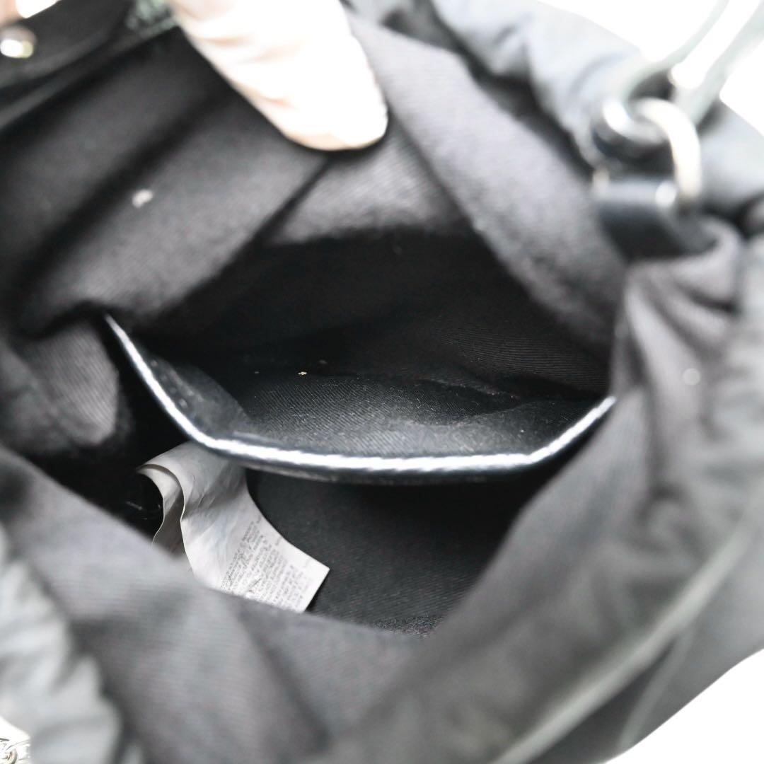 【美品】メゾンマルジェラ ブラック ショルダーバッグ 5ACバケットバッグ