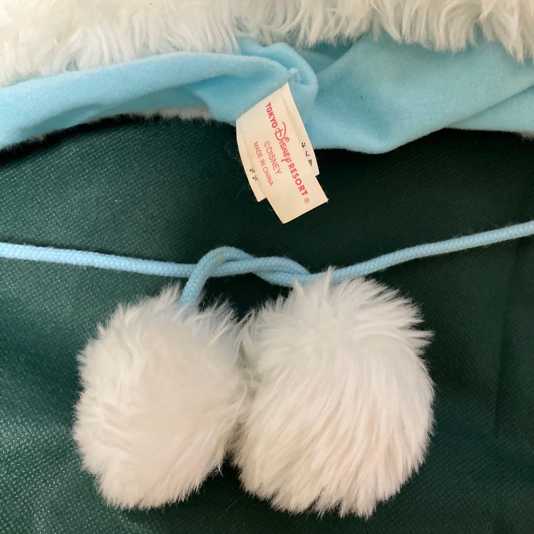 ディズニー　ファンキャップ　水色　王冠　ビジュー　ミッキー　ミニー　ポンポン