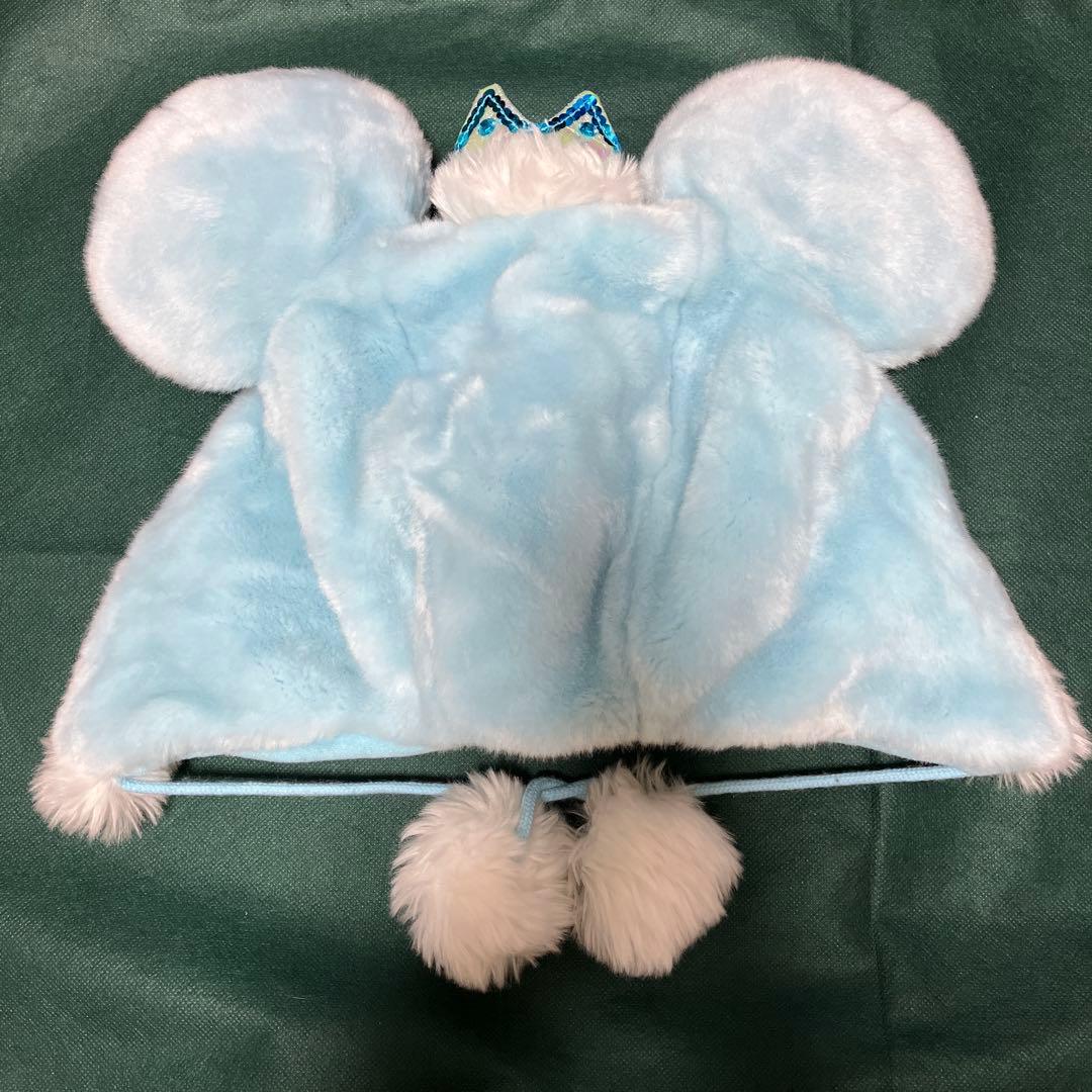 ディズニー　ファンキャップ　水色　王冠　ビジュー　ミッキー　ミニー　ポンポン