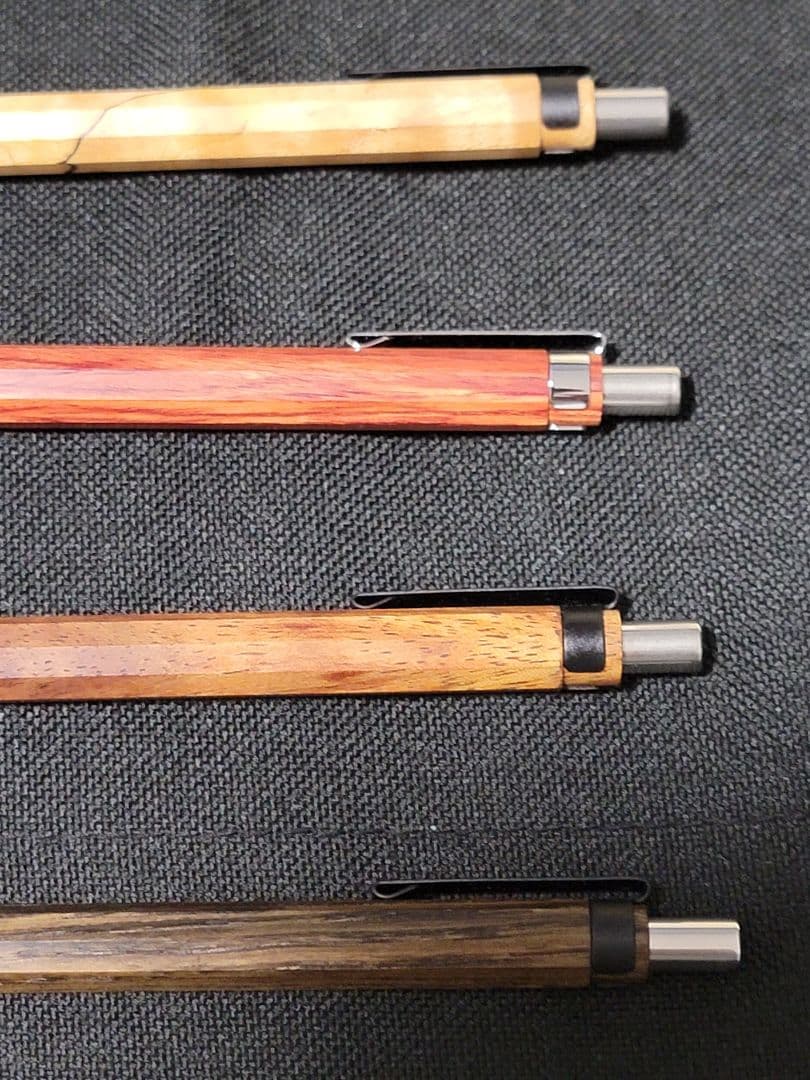 4631　woodturning　シャープペン　4本セット　木軸