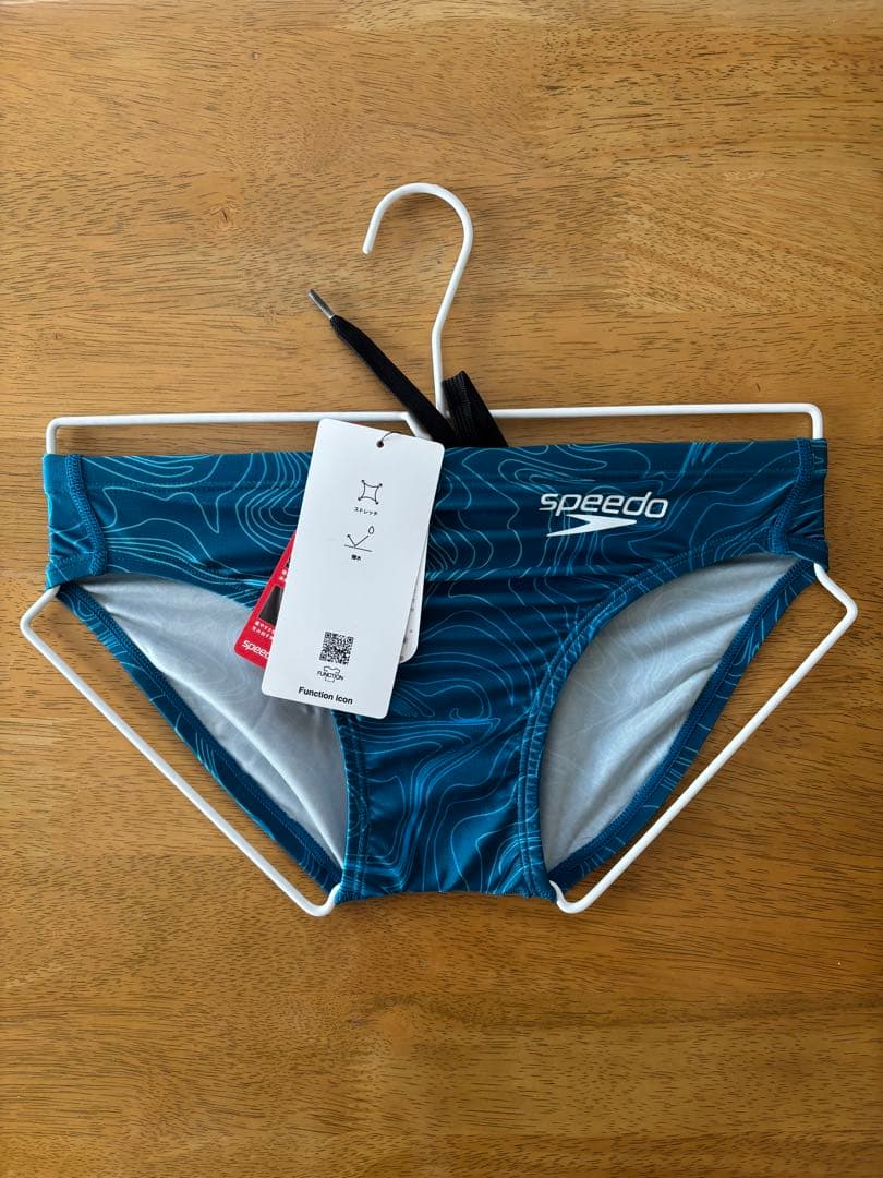 speedo 競泳水着 Ｌサイズ 波模様ブルーVパン・競パン　L