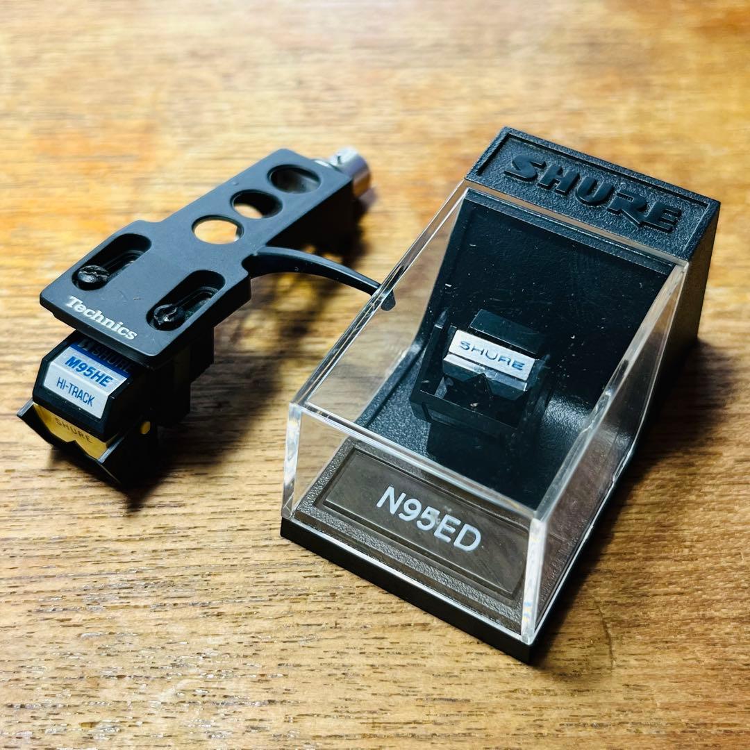 SHURE M95HE MM型フォノカートリッジ + シェル + 交換針2本