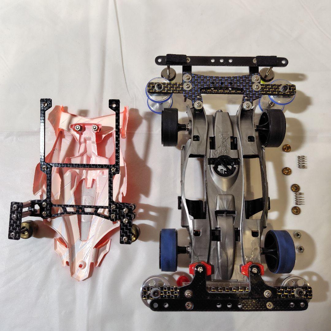 ミニ四駆　ポータブルピット　Be-1　クリアーボディ　アバンテ　引退セット