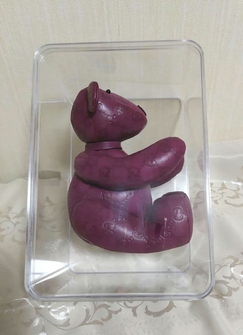 GUCCI　グッチGGシマ オール レザー　テディベア　ぬいぐるみ